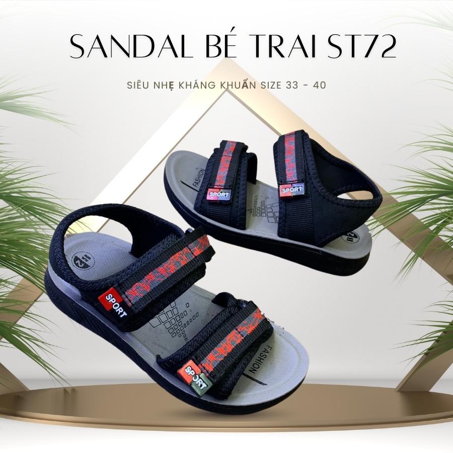 Dép quai hậu bé trai - Sandal học sinh tiểu trung học siêu nhẹ kháng khuẩn cho bé đi học đi biển khỏe khoắn và năng động