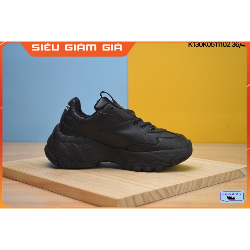 Giày thể thao MLB NY đen full mẫu hot, giầy MLB nam nữ bản in siêu nét chuẩn 11 màu đen