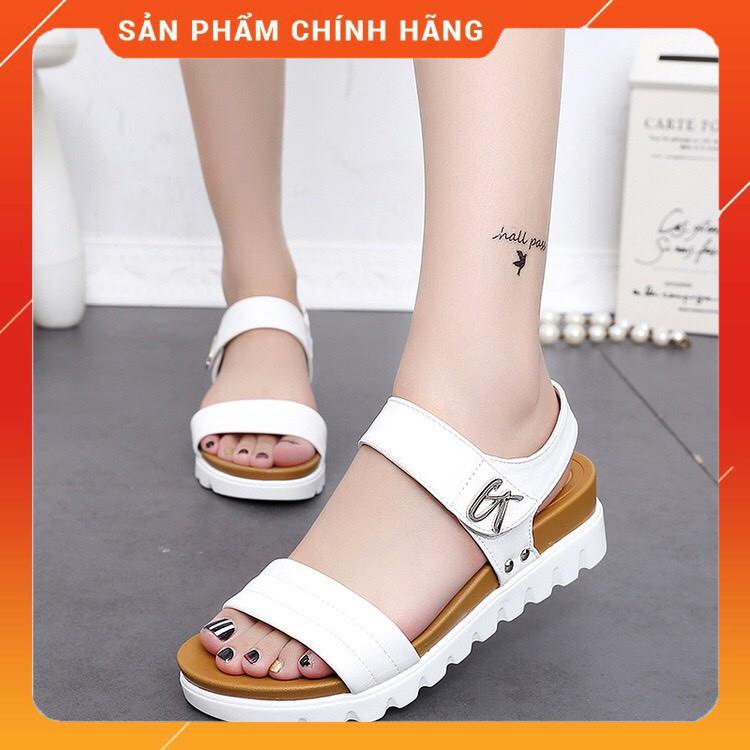 [kèm video thật ] - Dép quai hậu  siêu nhẹ, đế cao 3p tôn dáng, phù hợp mọi lứa tuổi, chất da mềm