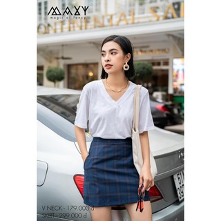 Áo thun nữ cổ tim form rộng v neck basic tee Maxy Workshop