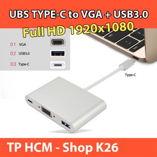 Cáp chuyển đổi type c sang vga, usb3.0, type c