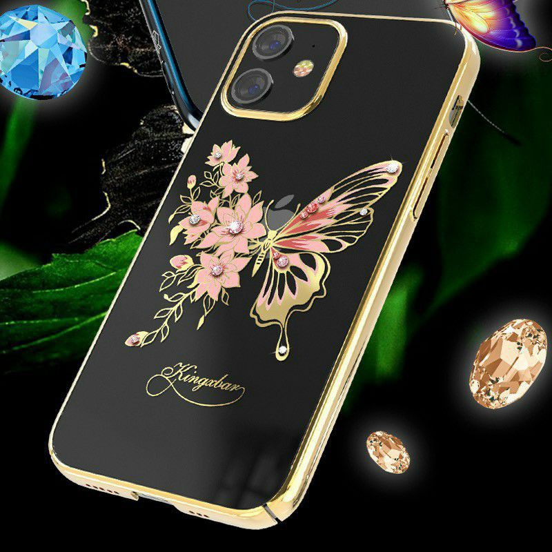 Ốp lưng KingxBar hoa đính đá cho iPhone 12 6.1inch, iPhone 12 Pro Max 6.7 Siêu đẹp Chính Hãng