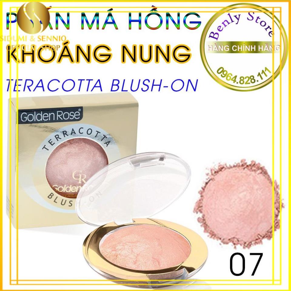 Phấn má hồng khoáng nung- Mềm Mịn Tự Nhiên- Golden rose terracotta blush on