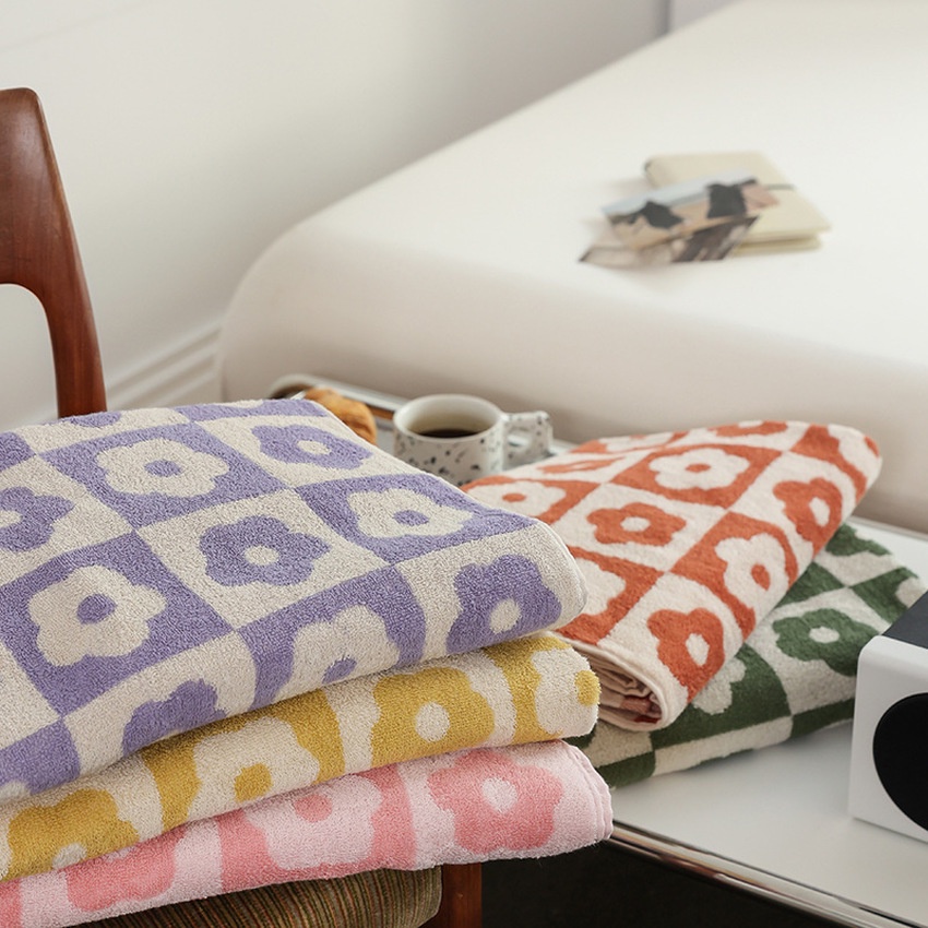 Khăn Tắm Cotton Dày Dặn Mềm Mại Thấm Hút Tốt Tiện Dụng
