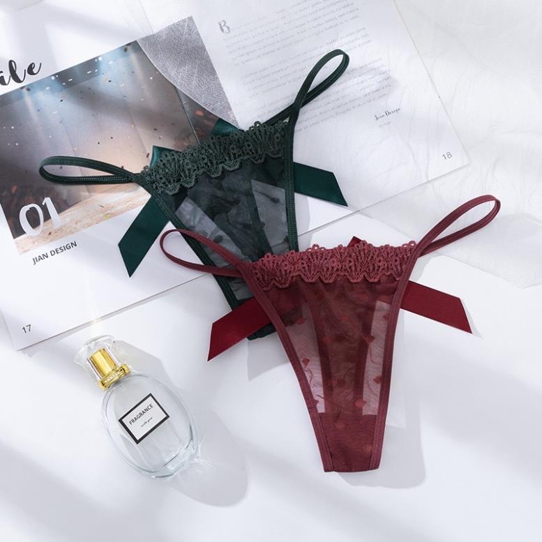 ❤️ Quần Lót Nữ Myna ❤️ Lọt Khe Ren Xuyên Thấu Dây Mảnh Đính Nơ To Quyến Rũ 8065 ❤️