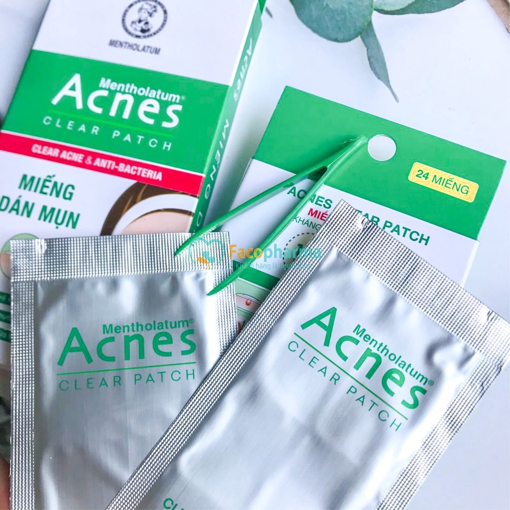 Miếng dán mụn Acnes Clear Patch 24 miếng giúp giảm mụn sưng viêm