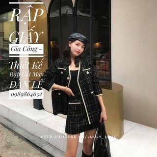 006 Rập giấy cắt may set váy khoác cho nữ(xs-xxxl)