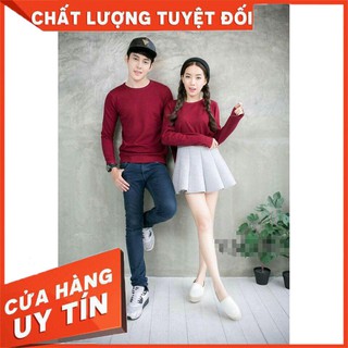 Áo Len Đôi Màu Đỏ Đô Dài Tay Siêu Hot