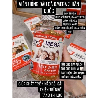 Dầu cá omega 3 hàn quốc new 3 mega epa dha 1000mg 300 viên - ảnh sản phẩm 2