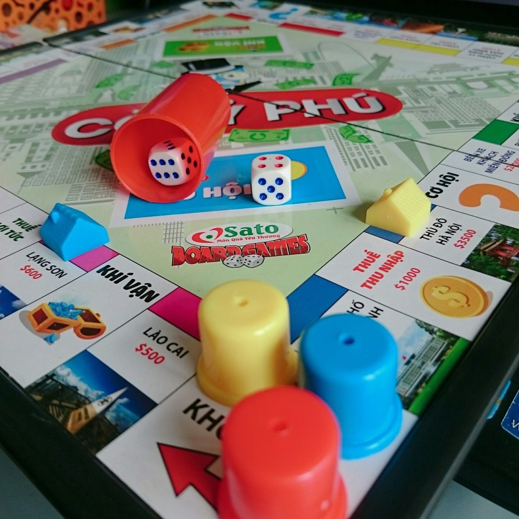 Cờ Tỉ Phú MoNoPoLy Vui Nhộn cho bé - Hàng Việt Nam SATO có hướng dẫn tiếng việt kèm theo