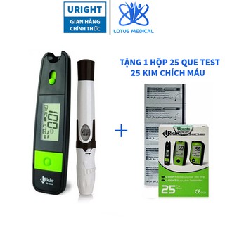 Máy đo đường huyết uright td4265 – máy đo tiểu đường tặng kèm 25 que thử và 25 kim chích