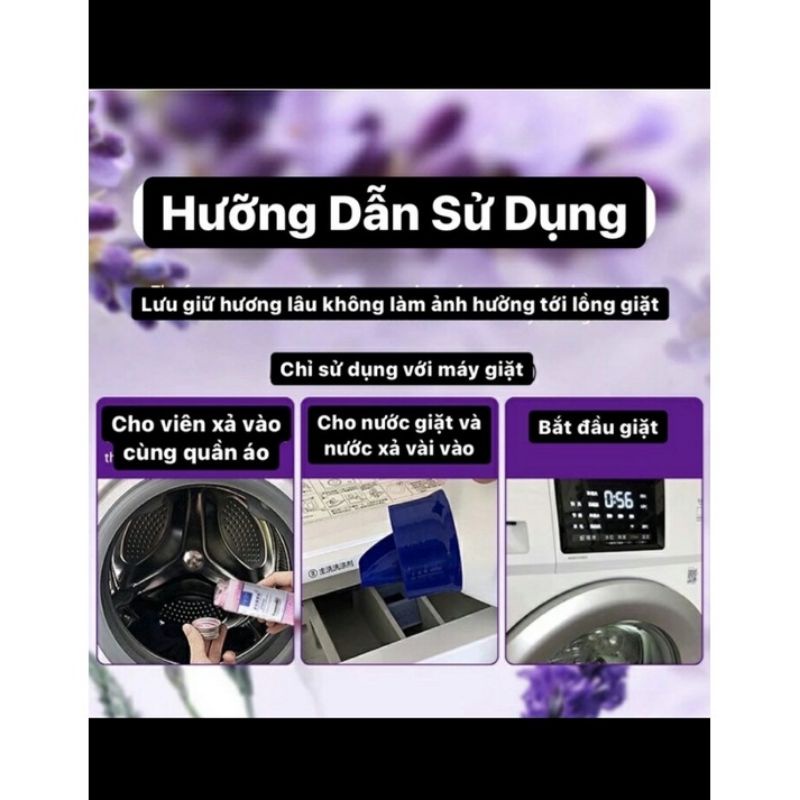 Viên xả thơm quần áo hàng nội địa, hạt xả làm mềm vải thơm lâu 110g