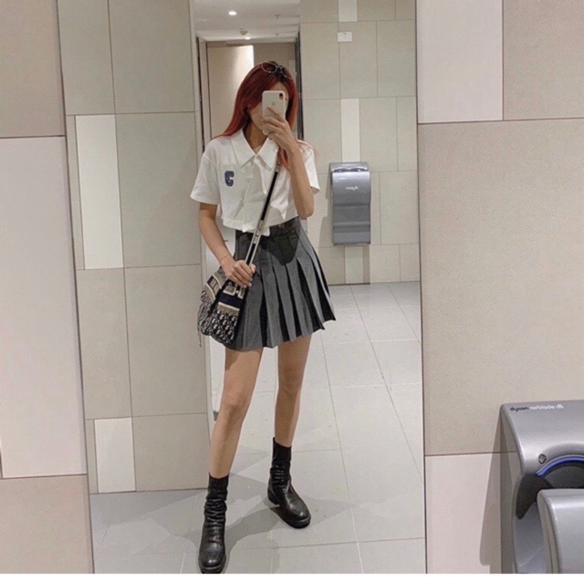 [Mã FAMAYWA giảm 10K đơn 50K] CHÂN VÁY TENNIS XẾP LY XÁM CÓ QUẦN TRONG | BigBuy360 - bigbuy360.vn