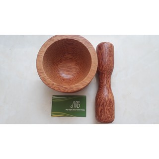 Cối chày gỗ dừa size lớn - Mỹ Nghệ Dừa Nam Trang