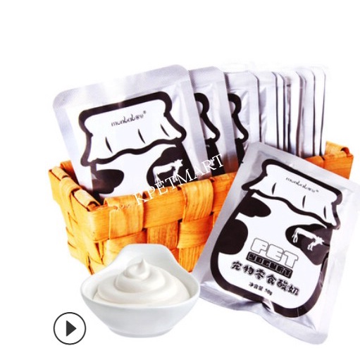 MONBAB -sữa tươi yogurt cho chó mèo túi 50g