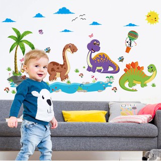 Decal Dán Tường Đảo Khủng Long