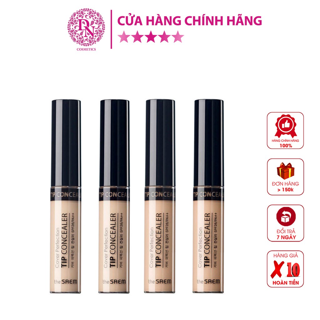 Kem che khuyết điểm The Saem Cover Perfection Tip Concealer SPF28 PA++ 6.5g | BigBuy360 - bigbuy360.vn