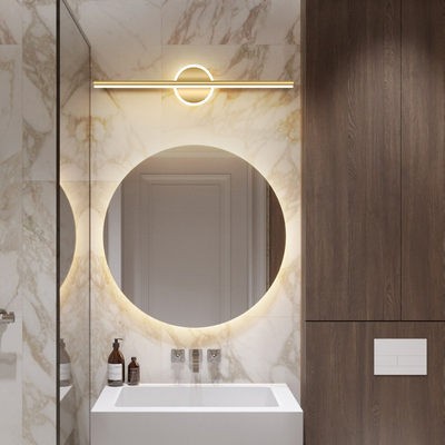 Đèn LED chiếu sáng lôi sĩ đèn trước gương hiện đại ánh sáng phòng tắm đèn tủ Gương phòng tắm Bắc Âu sáng tạo cá tính màu
