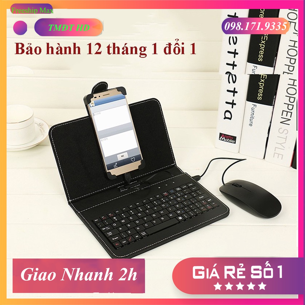 Bao da bàn phím kèm chuột hỗ trợ chơi game ⭐ sử dụng cho điện thoại, ipad, máy tính bảng androd ⚡ Kết nối OTG siêu nhanh