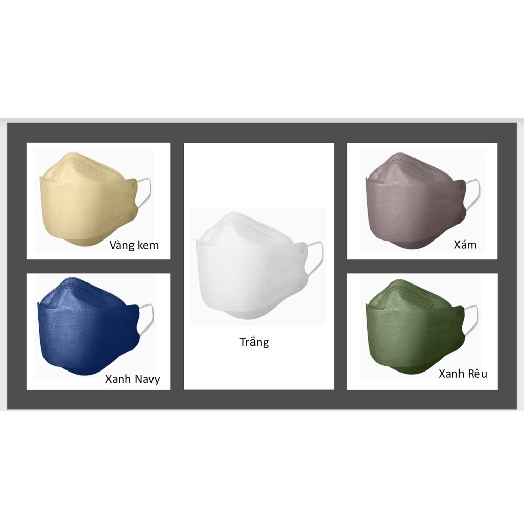 Khẩu trang Y tế cao cấp 4D OK Mask kiểu dáng KF94 Hàn Quốc dễ thở, không dính son lên khẩu trang antibacterial face mask