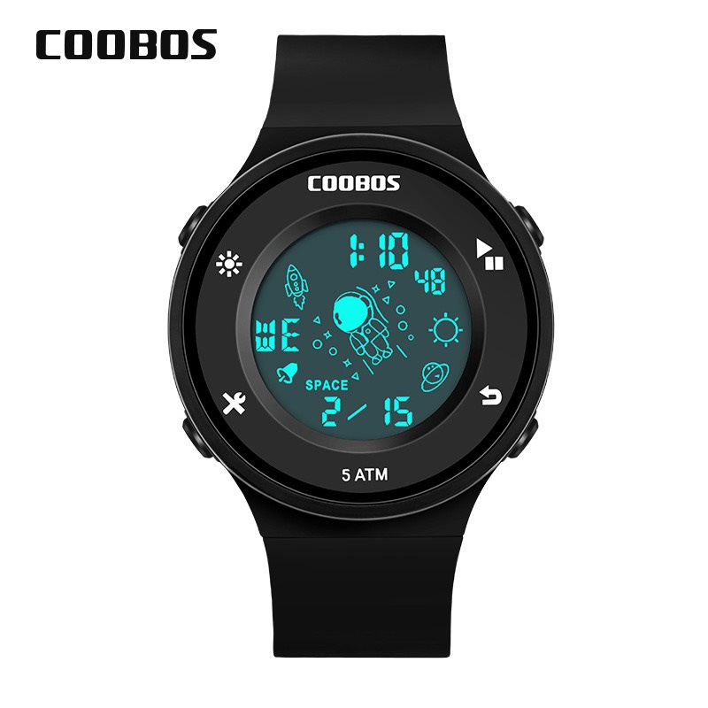 Đồng hồ trẻ em chống thấm nước dạ quang Cooboss 0995 bơi 50 mét ( Phiên bản đặc biệt Không Gian )