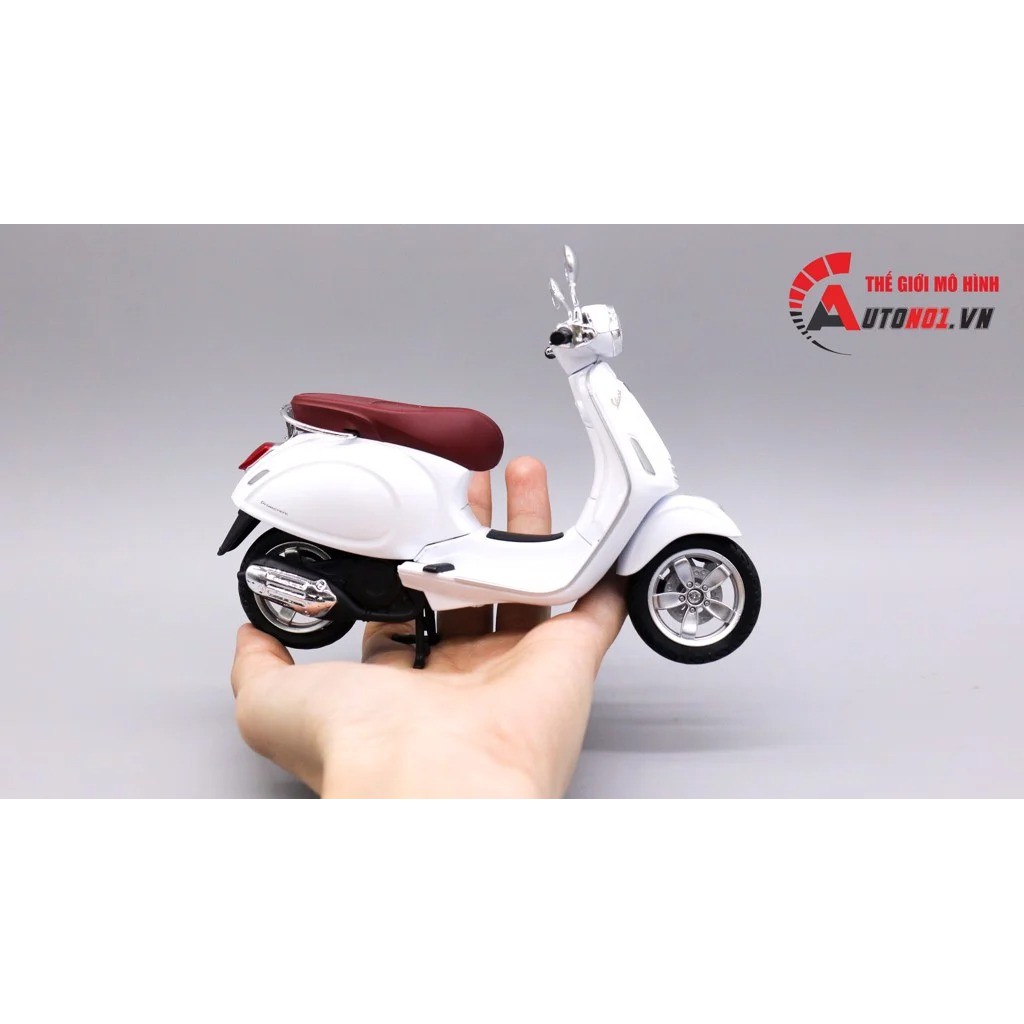 MÔ HÌNH XE VESPA PRIMAVERA 150 WHITE 1:12 MAISTO 6901