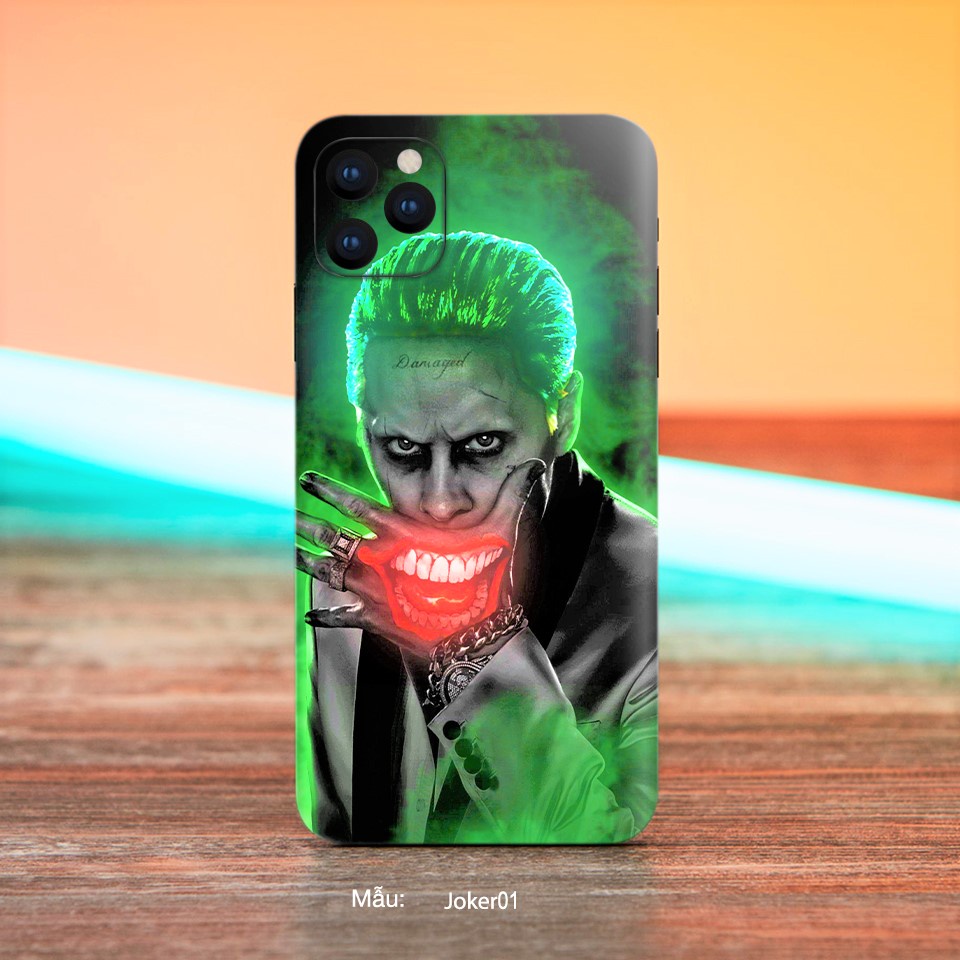 Miếng Dán iphone hình Joker cho ip 6s/6splus/7/7plus/8/8plus/x/xr/xs/11/12/13/pro/max/promax/máykhác