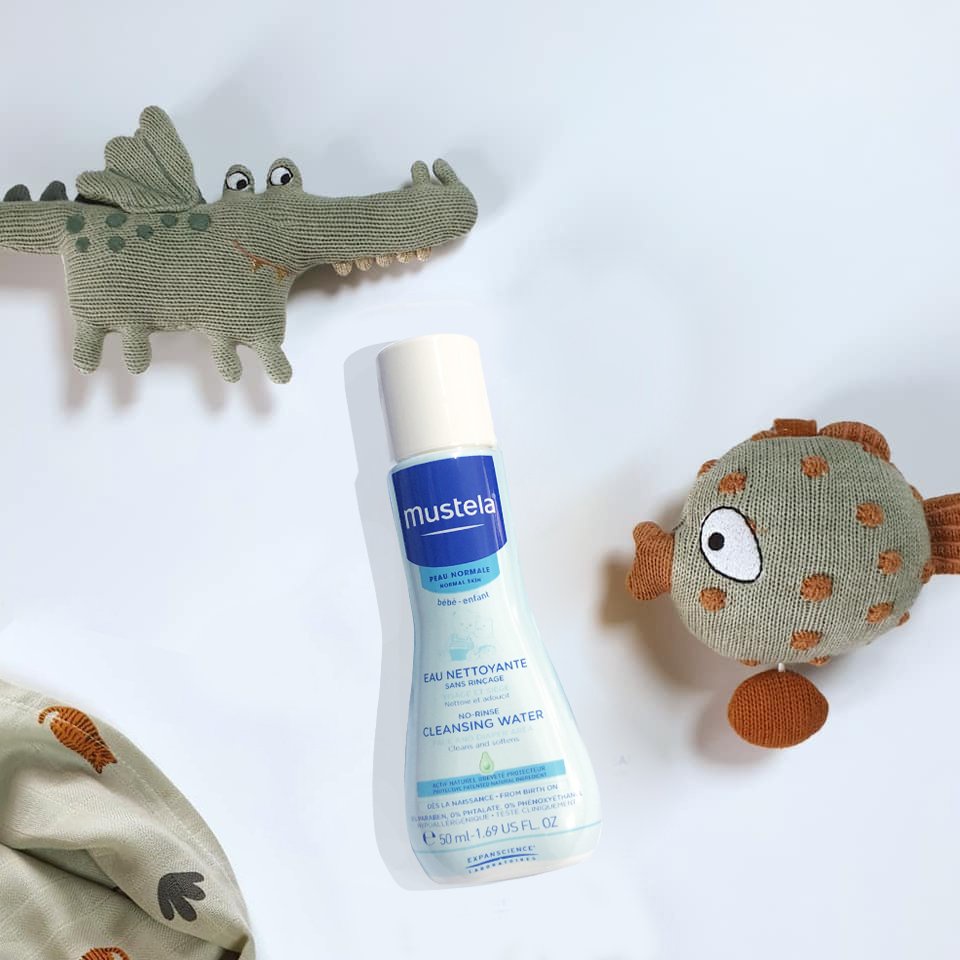 [Hàng tặng không bán] Nước Làm Sạch Mặt Và Cơ Thể Cho Trẻ Sơ Sinh &amp; Em Bé Da Thường Mustela 50ml