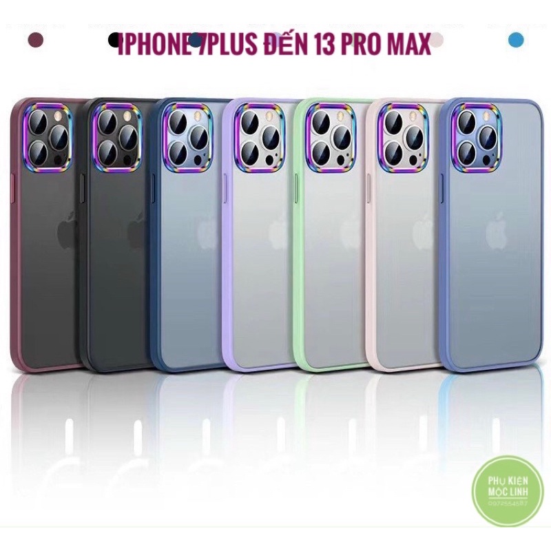 [ Chính hãng 13 |  13 Pro | 13 Pro Max | 12 Pro Max - Ốp Iphone X&amp;M dẻo silicon bảo vệ camera titan lưng nhám