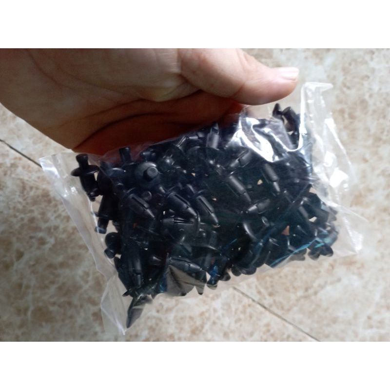 SET 10 NÚT/ CHỐT NHẤN NHỰA ĐEN LOẠI NHỎ