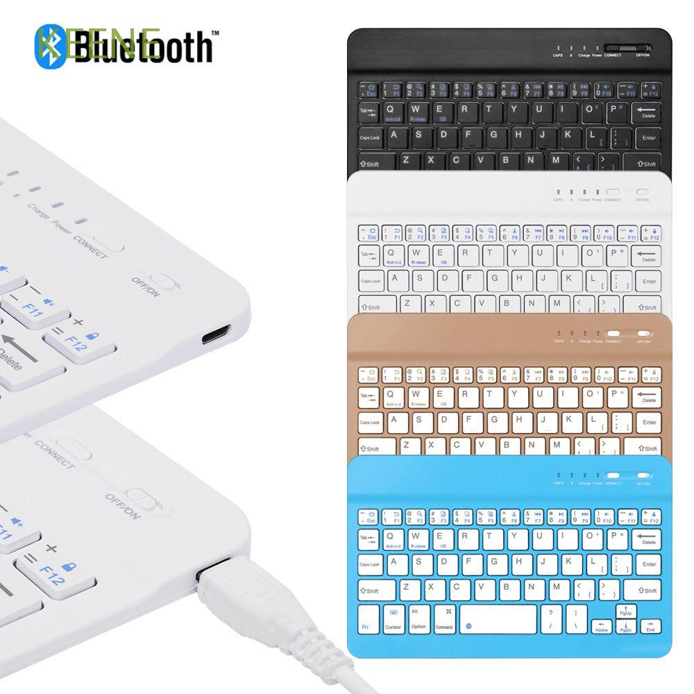 Bàn Phím Bluetooth Không Dây 4 Màu Siêu Mỏng Chất Lượng Cao 59 Phím Có Thể Sạc Lại Cho iPad Điện Thoại