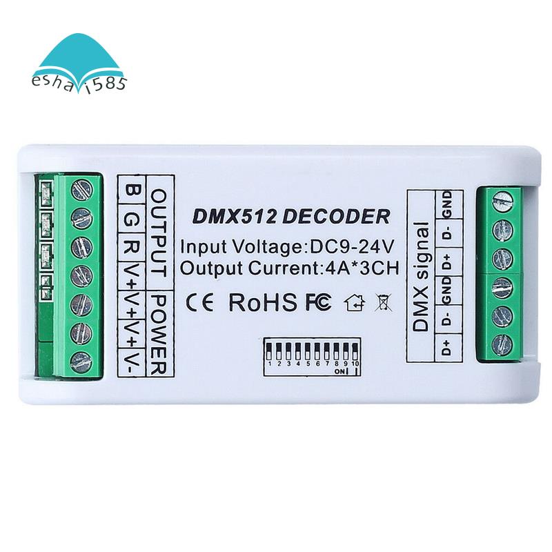 Bộ Điều Khiển Độ Sáng Đèn Led 3ch Dmx 512 9v-24v