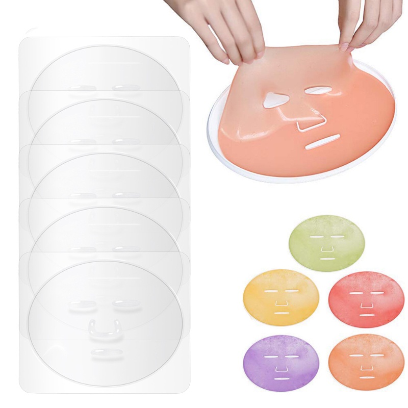 Set 5 Khuôn Nhựa PVC Trong Suốt Làm Mặt Nạ Tiện Dụng