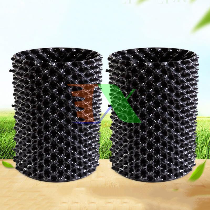 Bầu ươm cây công trình BLV-70, Chậu trồng cây có lỗ thoáng khí cao 70 cm dày 0.7 mm nhựa PET