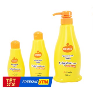 Sữa tắm gội wesser powder 2in1 100ml - 200ml - 500ml