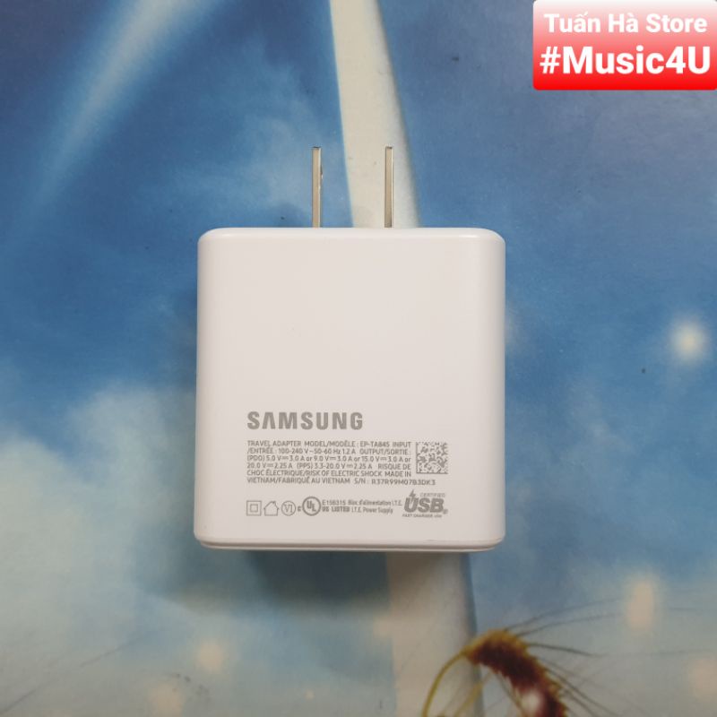 Củ sạc siêu nhanh PD 45W 65W Type C cho máy Samsung S20 S21 S22 Note 20 Note 10 Plus Tuấn Hà Store