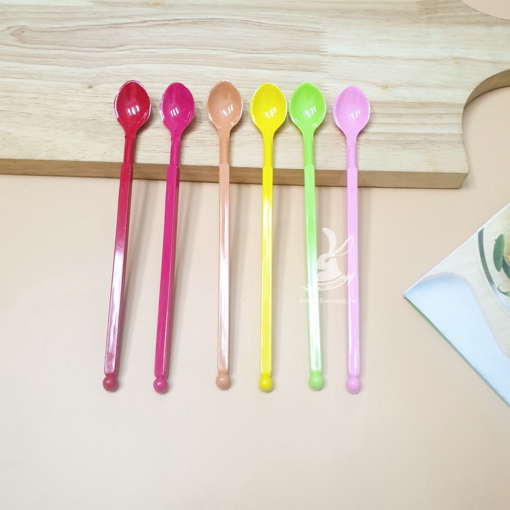 Muỗng khuấy cà phê, sinh tố, cocktail Rico nhiều màu, nhiều size