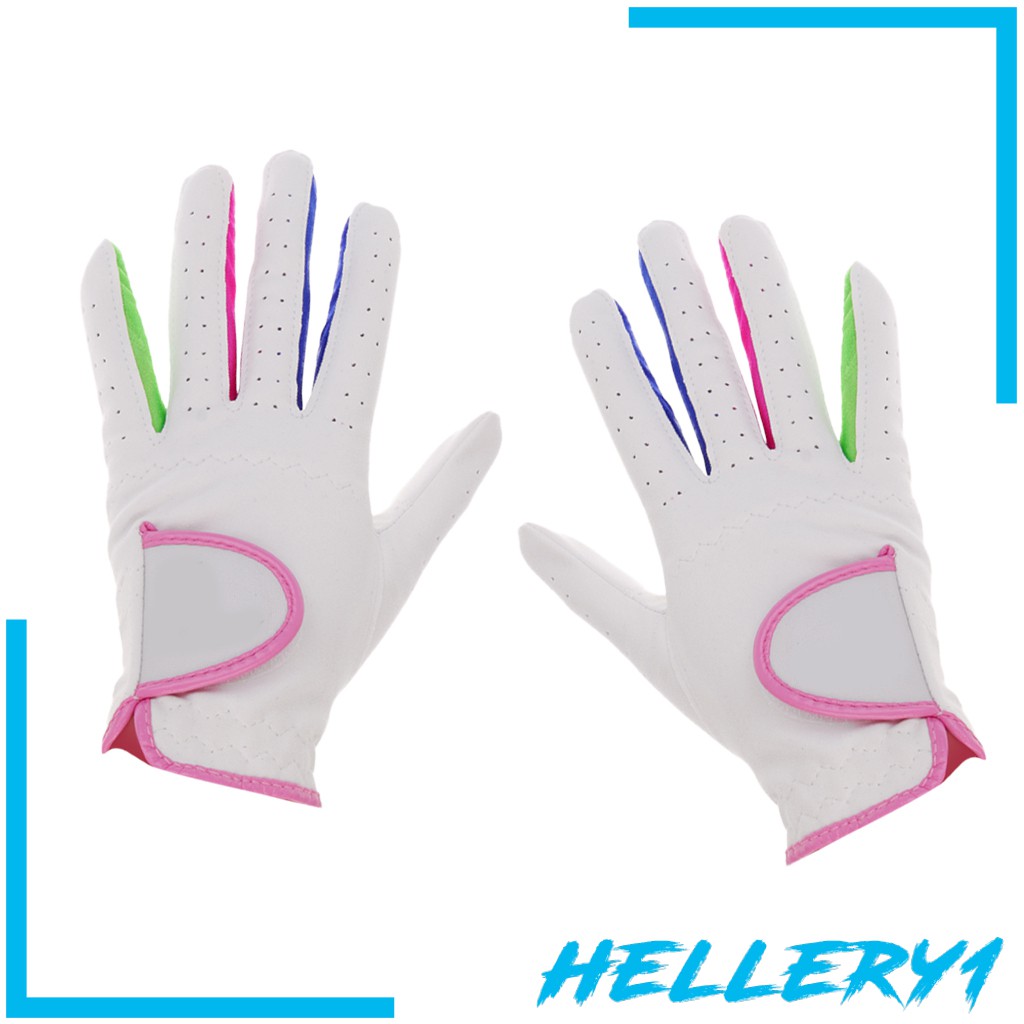 1 Đôi Găng Tay Chơi Golf Co Giãn Chống Trượt Thoáng Khí Dành Cho Trẻ Em (Hellery1]