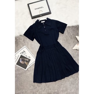 VÁY POLO THAN CHÂN XẾP LY NỮ