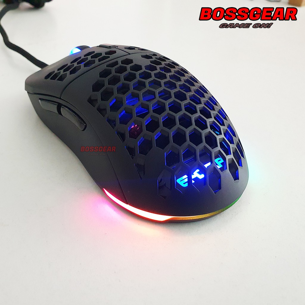 Chuột Gaming E-DRA EM618 Thiết kế siêu nhẹ có thể thay đổi khối lượng và hình dáng ( Avago 3327/ 12400 DPI )