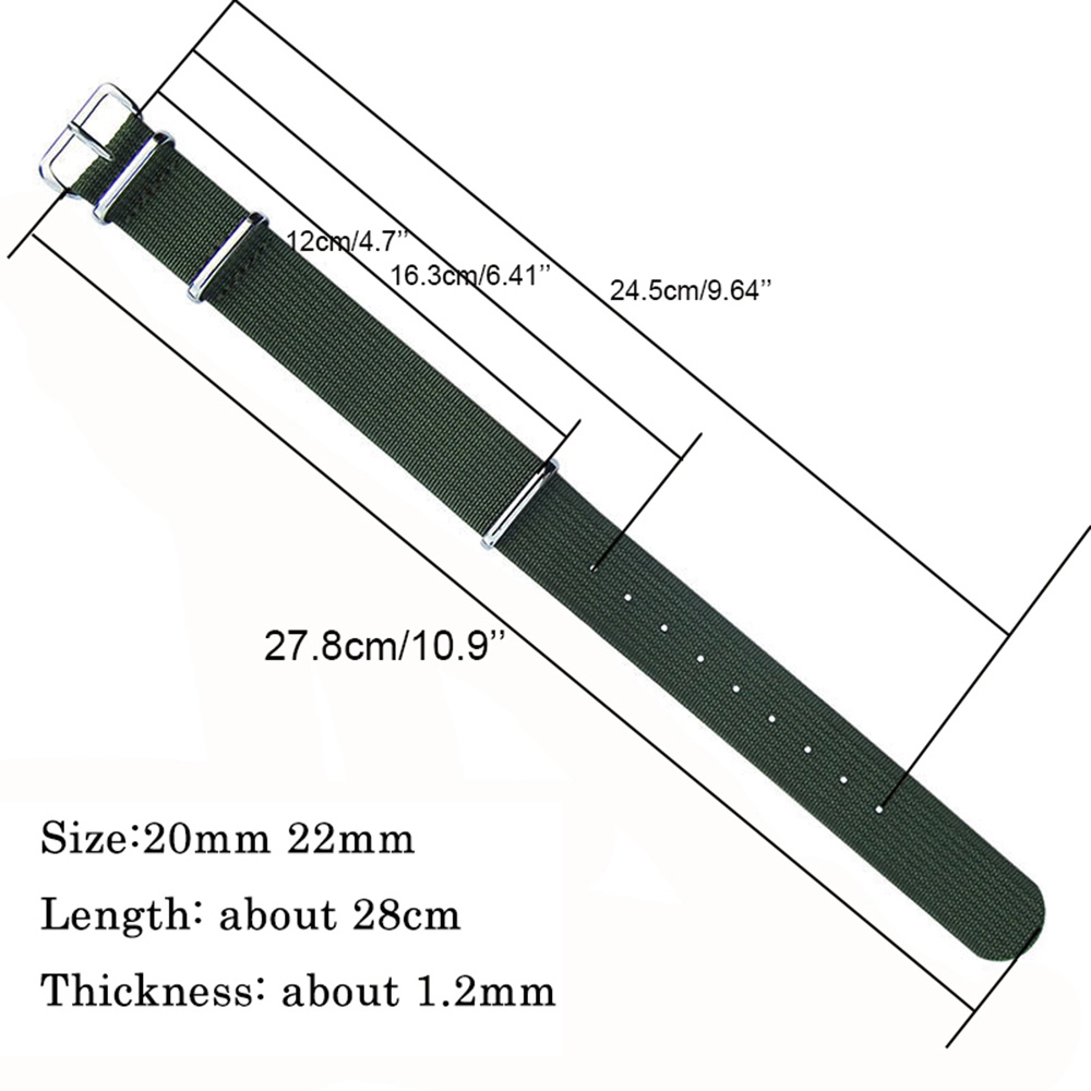 Dây Đeo Vải Dù 20Mm 22mm Cho Samsung Galaxy Watch 3 41mm 45mm Huawei GT 2 FOSSIL