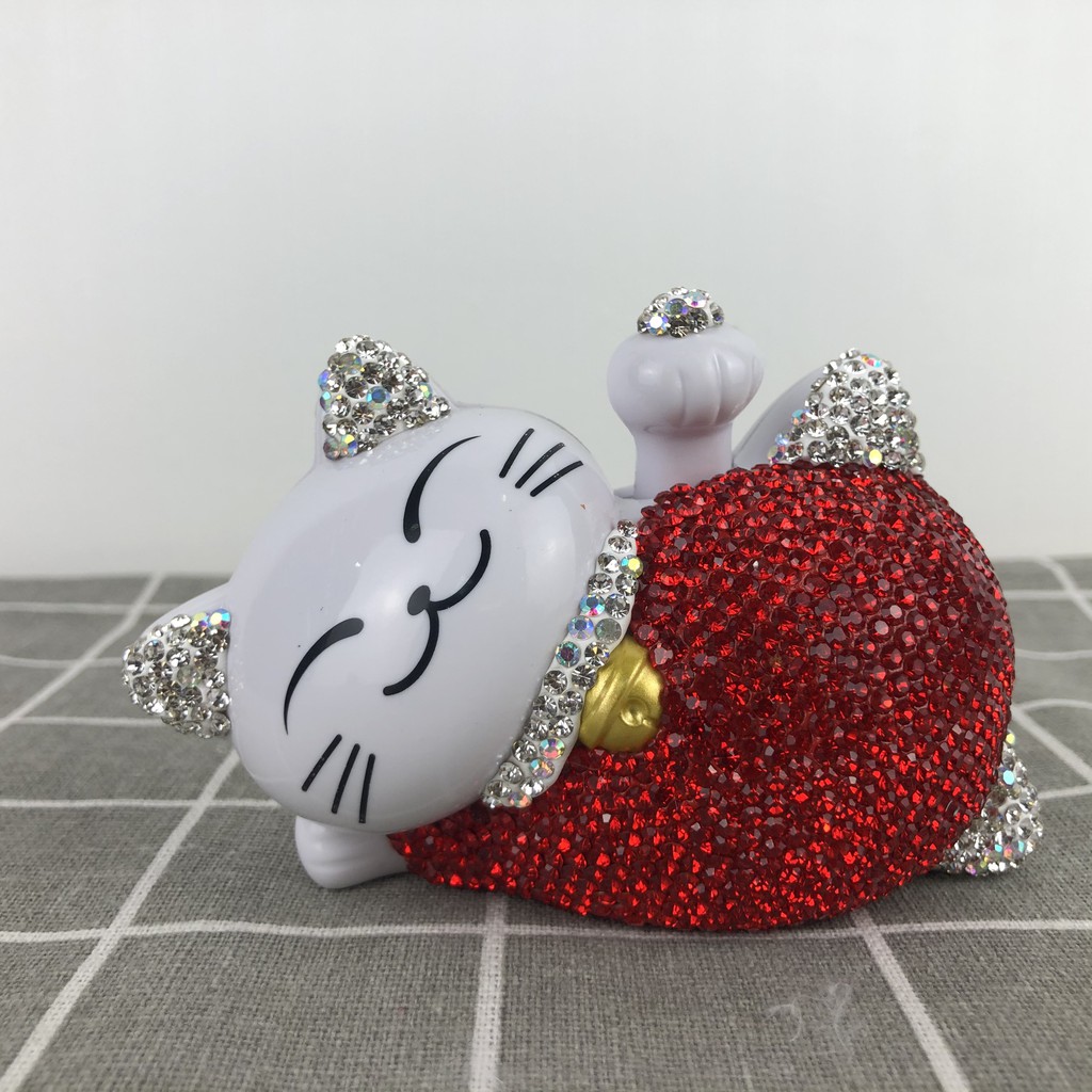 Mèo Thần Tài Vẫy Tay May Mắn chạy bằng năng lượng mặt trời chiêu tài phát lộc Maneki Neko