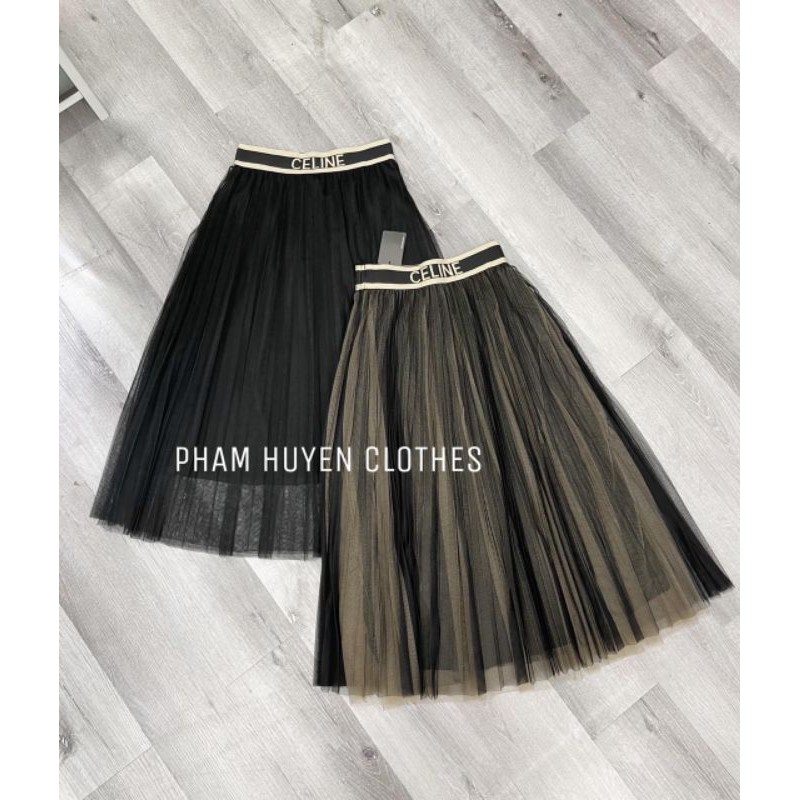 Chân váy voan cạp chữ hàng QC