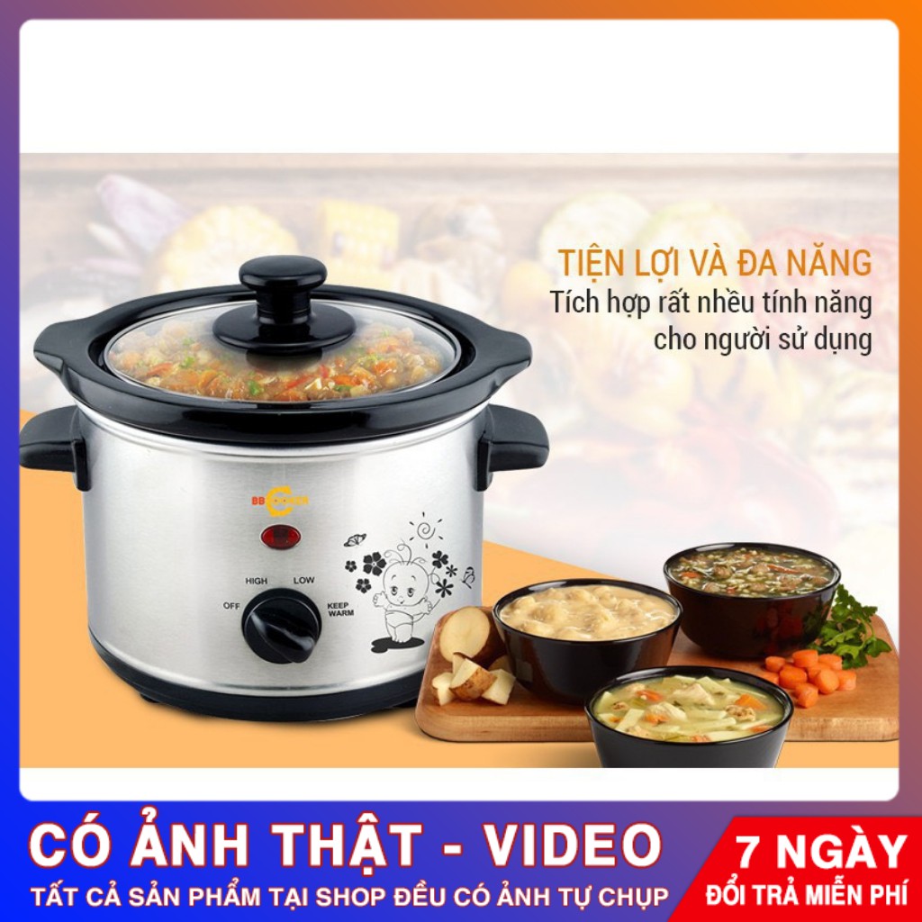 Nồi Nấu Cháo Đa Năng BBCooker BS15 – 1.5 Lít – Nồi Nấu Cháo Chậm – Nồi Nấu Dinh Dưỡng – Chính Hãng – Bảo Hành 12 tháng