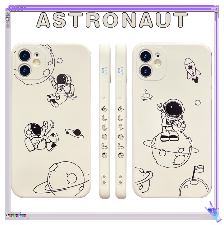 Ốp lưng iphone vuông cạnh hình astronaunt 6/6plus/6s/6splus/7/7plus/8/8plus/x/xr/xs/11/12/pro/max/plus/promax