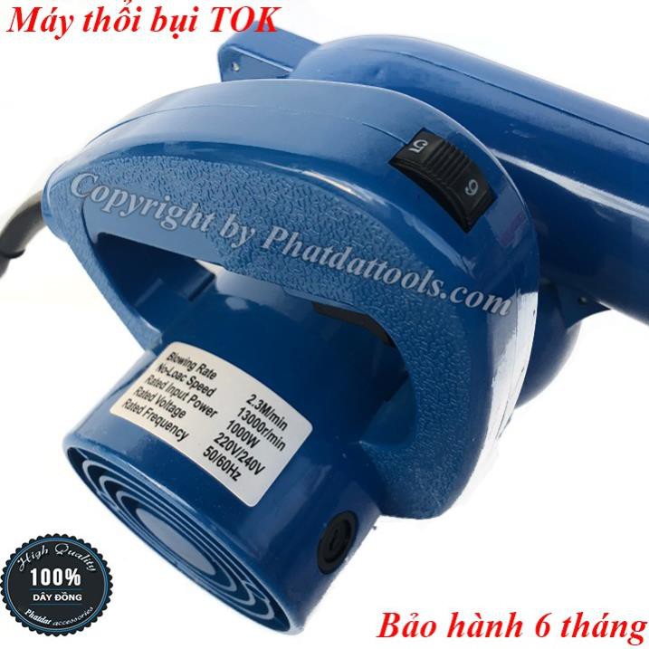 Máy thổi bụi TOK Xanh thổi bụi hút 2 chiều siêu khỏe công suất 1000w động cơ dây đồng bảo hành 6 tháng