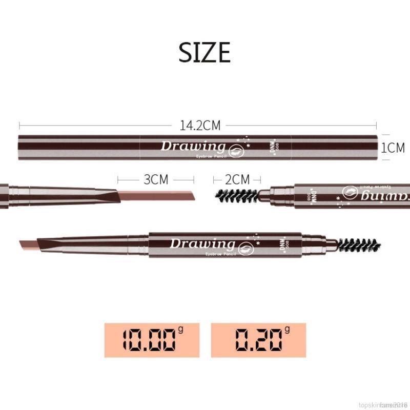 [Hàng mới về] Bút Chì Kẻ Lông Mày DNM Hai Đầu Tam Giác Lâu Trôi Không Thấm Nước | BigBuy360 - bigbuy360.vn