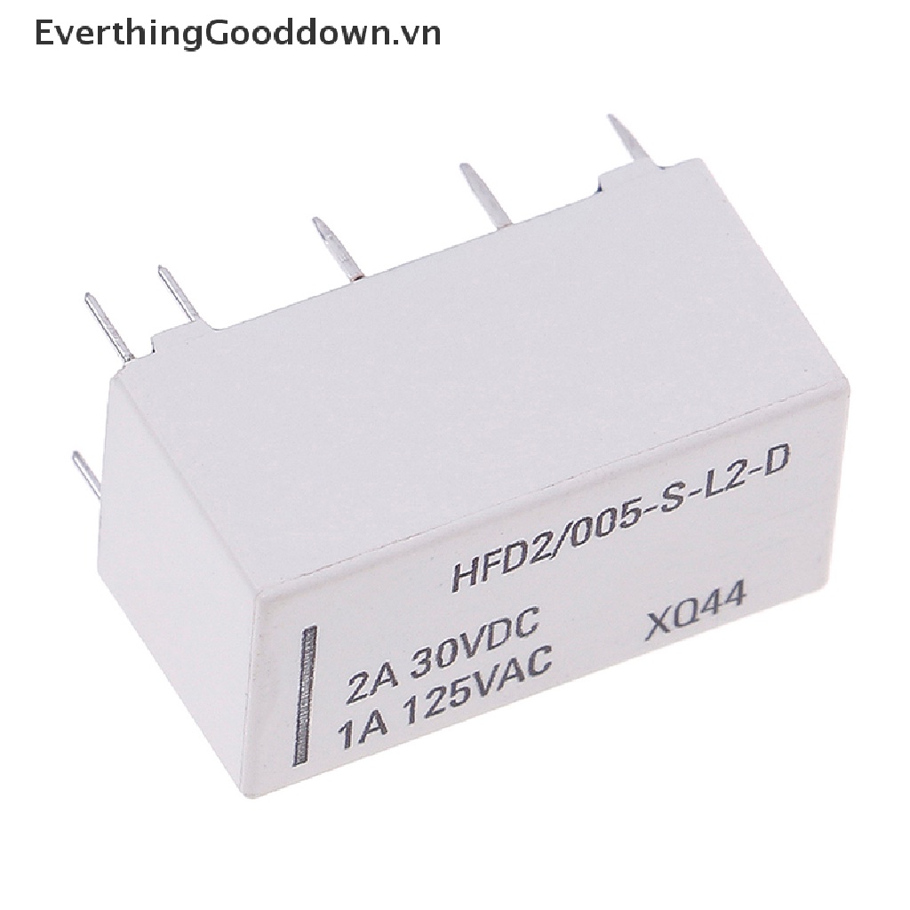Rơ Le Chốt Khóa Dây Điện 5V DPDT 30VDC 2A 1A 125VAC HFD2 / 005-S-L2-D