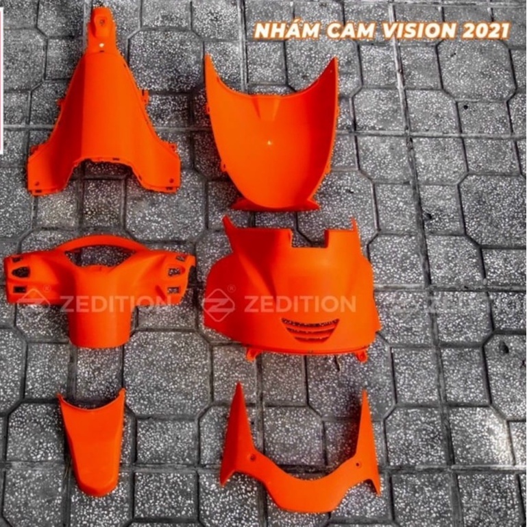 BỘ FULL 6 MÓN MỦ NHỰA NHÁM VISION 2021 panvaroi màu cam  hồng , vàng  , trắng ,  xanh ngọc bích đỏ