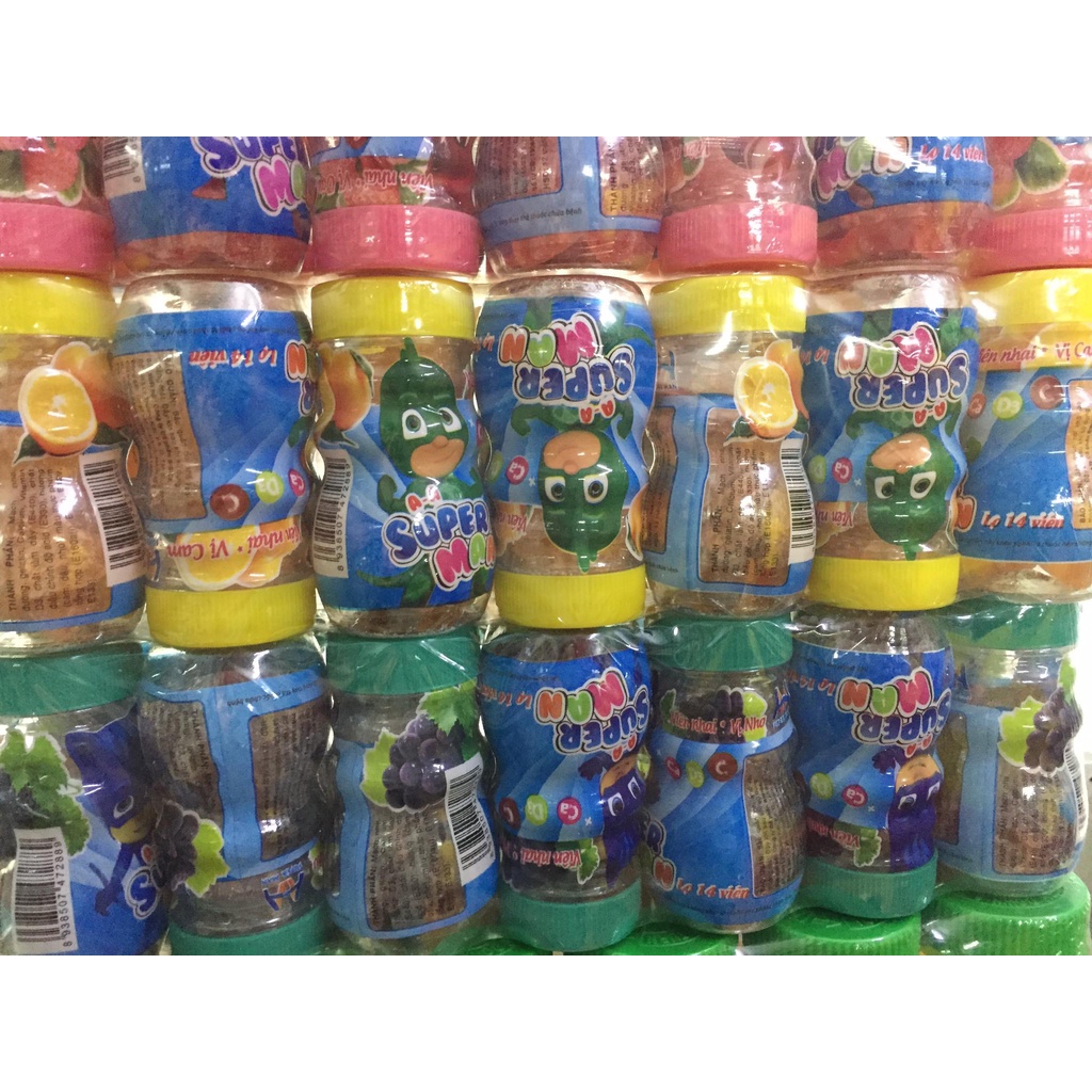 Kẹo dẻo super man bổ sung caci và các vitamin